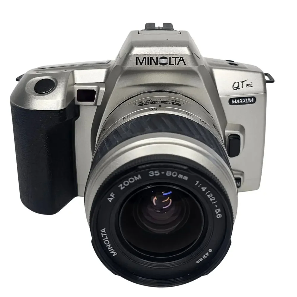 MINOLTA QTsi AF 35-80 Zoom 35mm Film CAMERA AA Battery AS IS Not Working Project